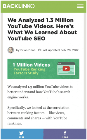 Backlinko mobile page